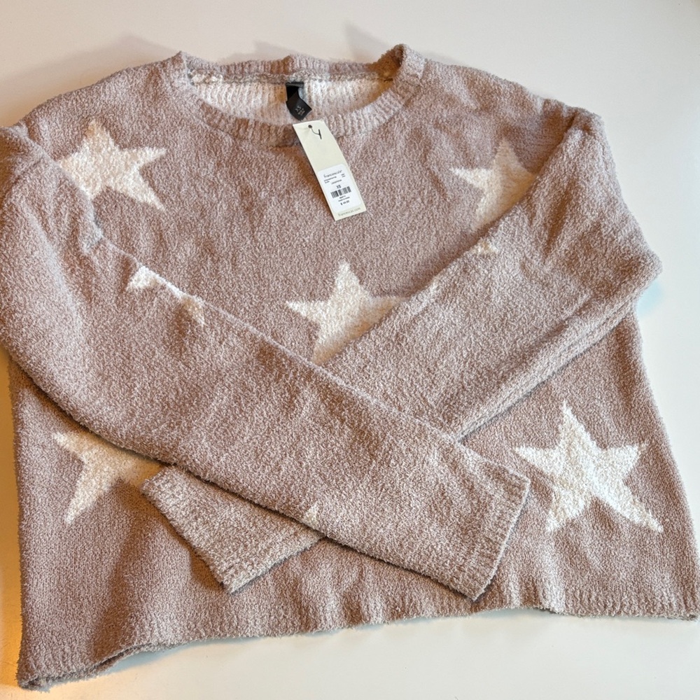 Francesca's Collections Starry Beige Sweater